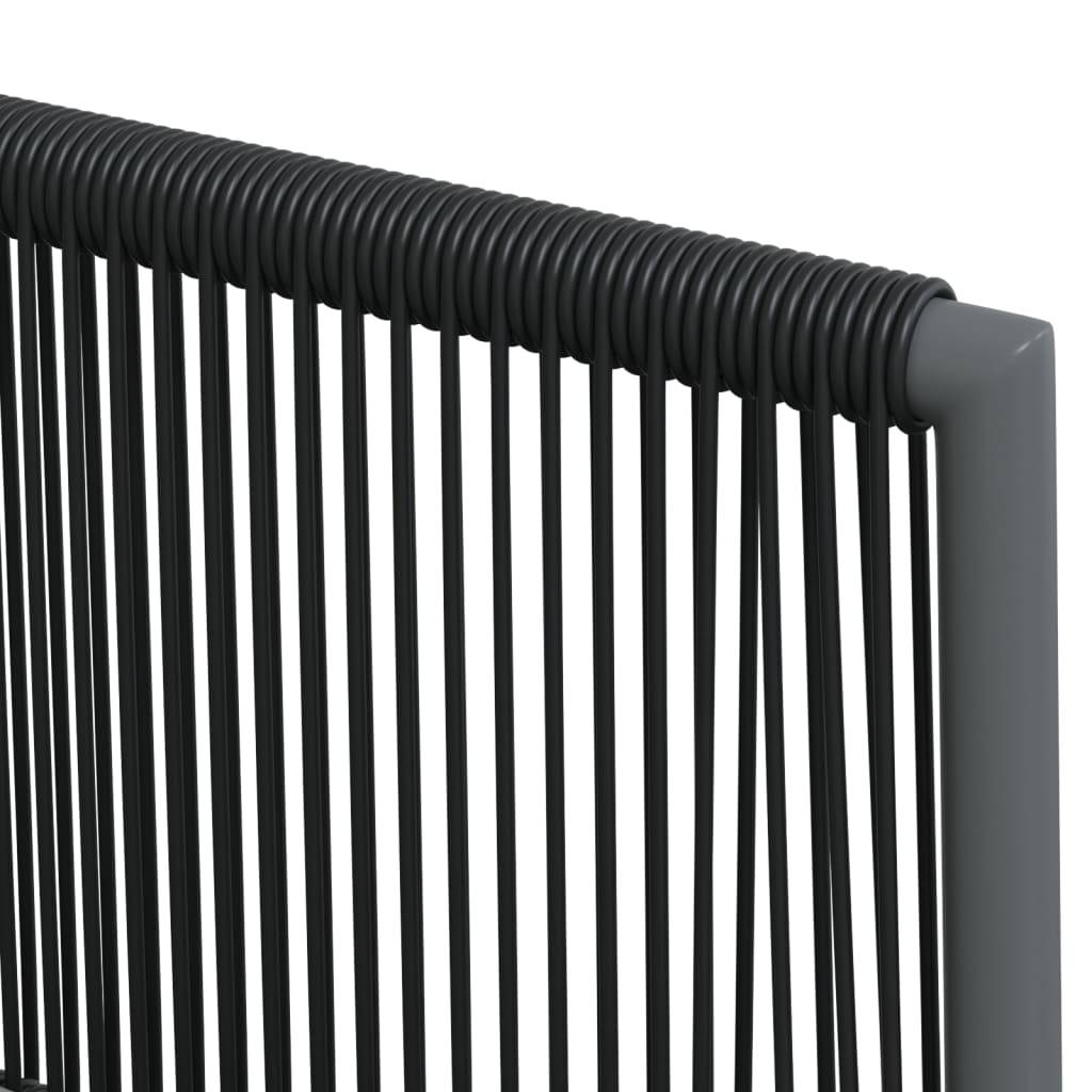 PANGIVO - Chaises de jardin rotin noir 54 x 60.5 x 83.5 cm avec coussins - PANGIVO - Image 7