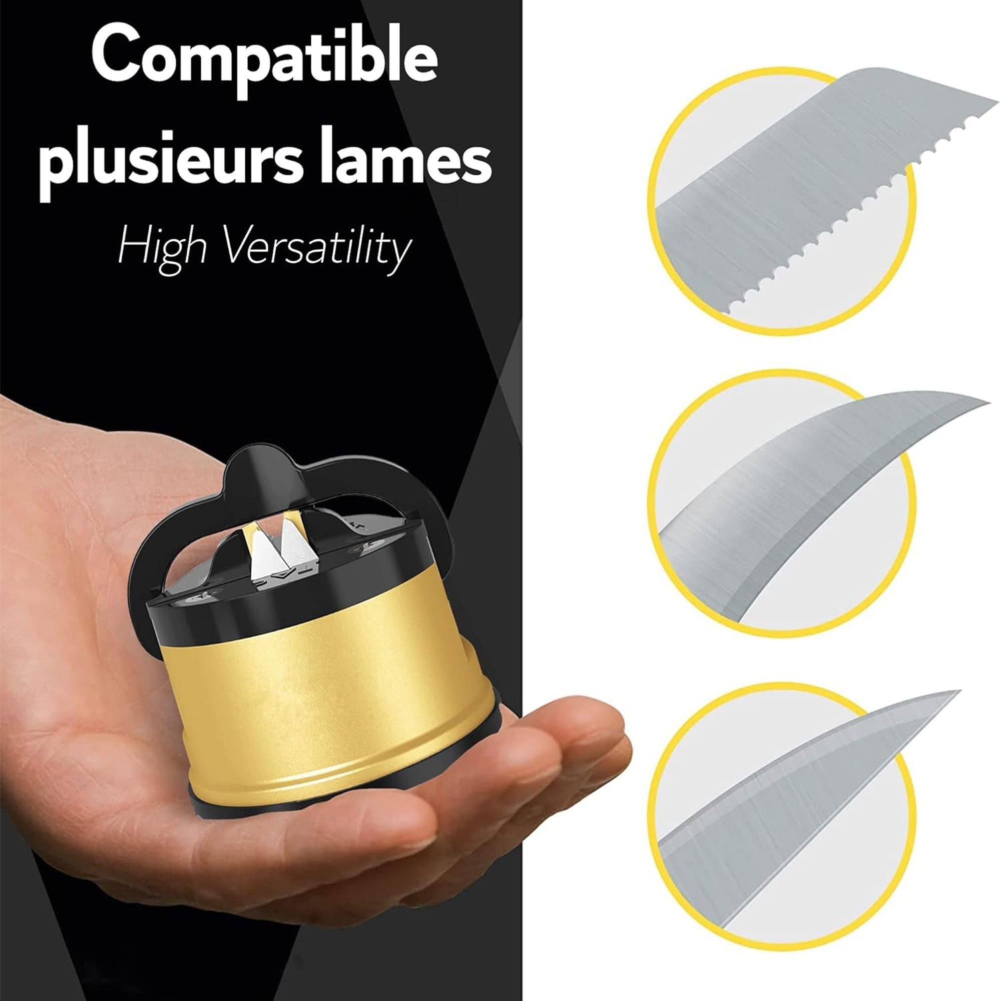 Affûteur de couteaux ventouse - lames carbure de tungstène - affûtage sécurisé - Image 2