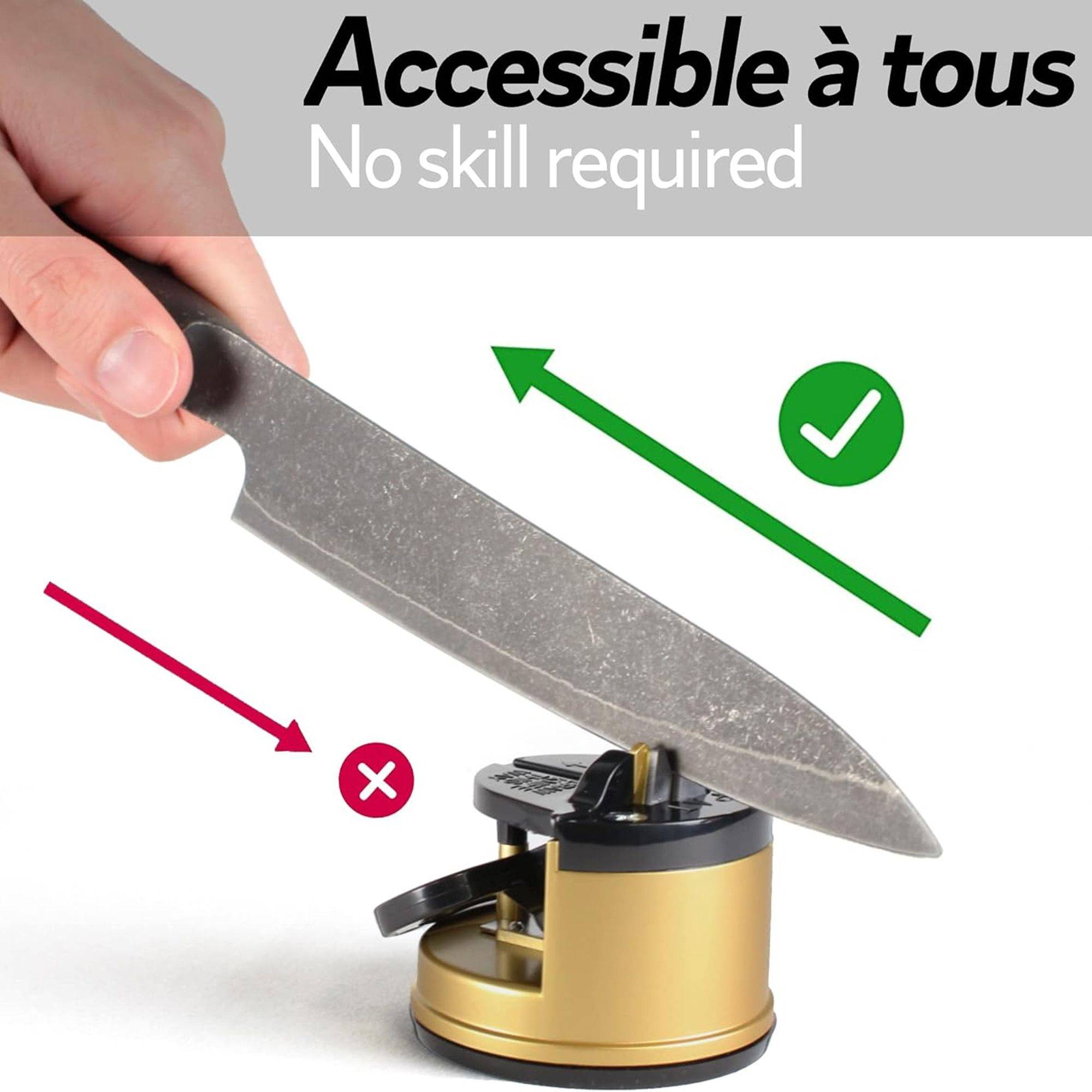 Affûteur de couteaux ventouse - lames carbure de tungstène - affûtage sécurisé - Image 9