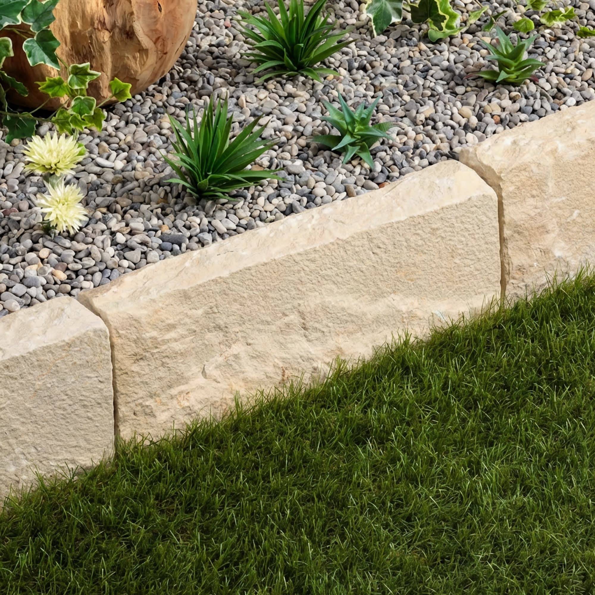 RO'MA Nature - Bordure de jardin Grès Kandla Beige 50x20x8 cm (à l'unité) - RO'MA NATURE - Image 1