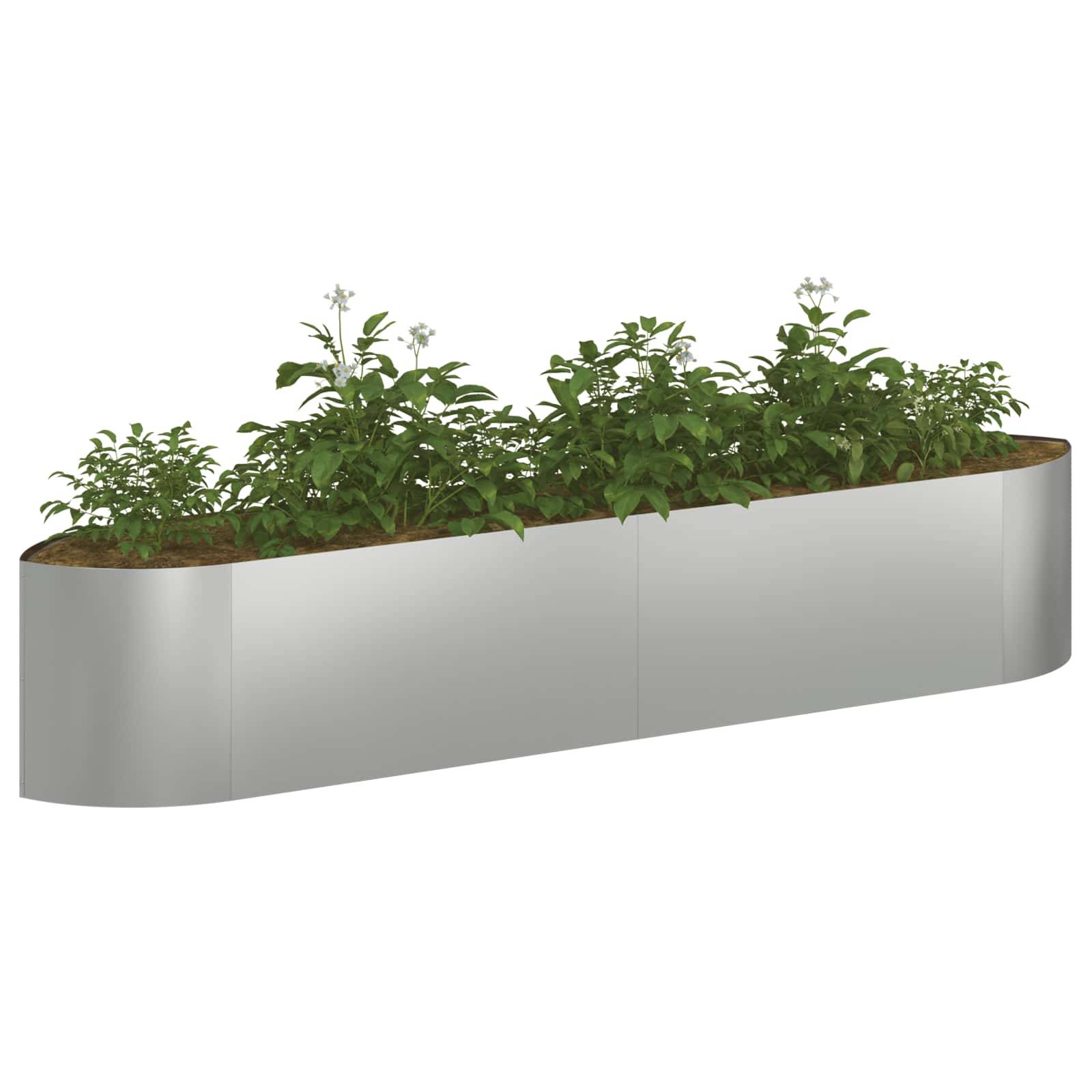 ComfortXL - Bac potager surélevé acier galvanisé culture légumes extérieur design intemporel 220x40cm - ComfortXL Outdoor Living - Image 3