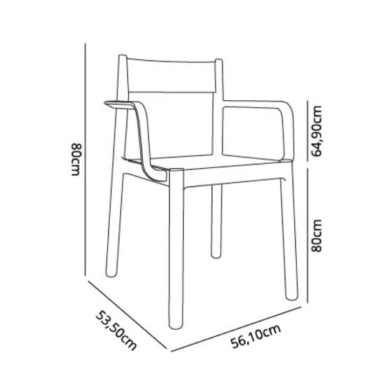 Set 6 fauteuils intérieur, extérieur gris foncé DANNA garbar - Image 2