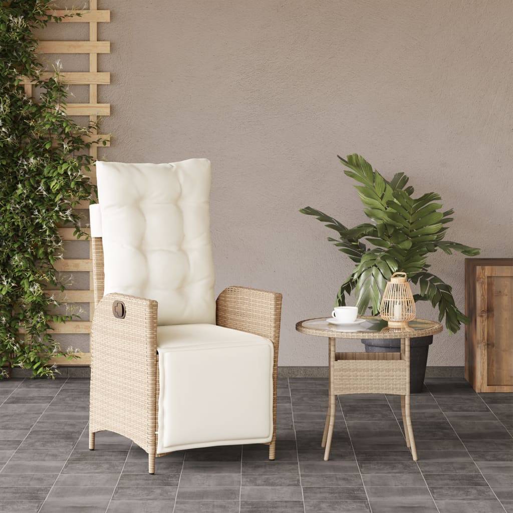 Chaise bois composite 1 places rotin beige  57 x 61 x 93 cm  - Prolenta premium  p374.5 - Image 3