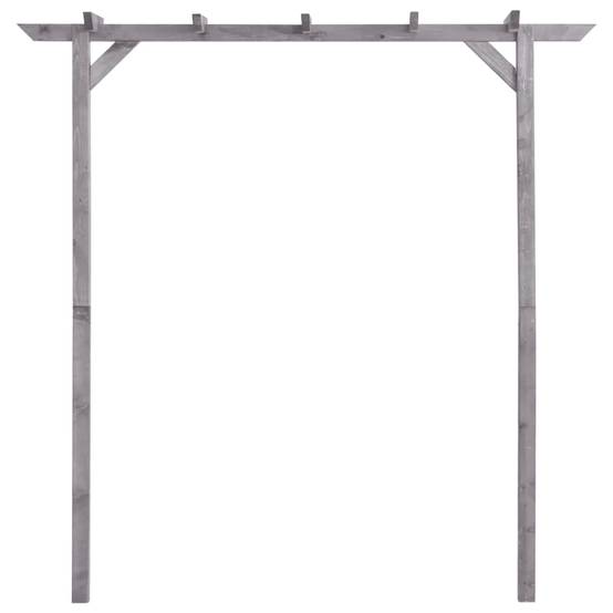 Arche de Jardin Pergola Bois Pin Imprégné Support Rosiers Entrée 200x40cm Gris - ComfortXL Outdoor Living - Image 2
