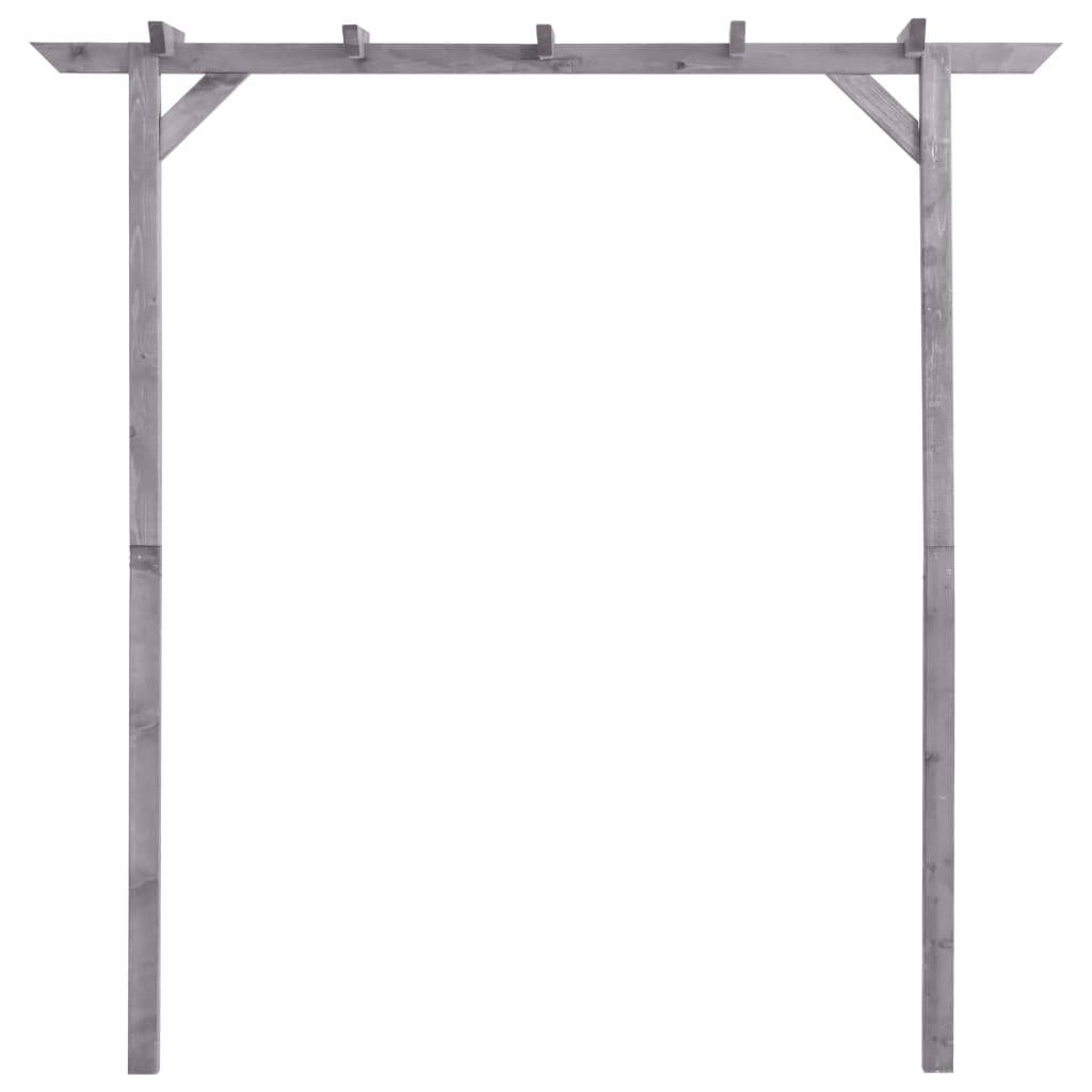 Arche de Jardin Pergola Bois Pin Imprégné Support Rosiers Entrée 200x40cm Gris - ComfortXL Outdoor Living - Image 2