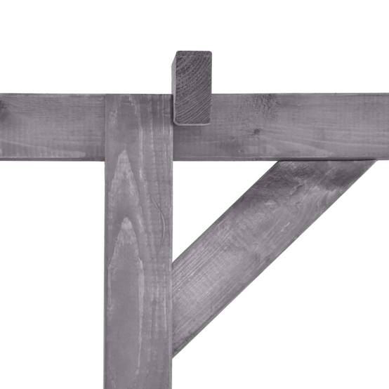 Arche de Jardin Pergola Bois Pin Imprégné Support Rosiers Entrée 200x40cm Gris - ComfortXL Outdoor Living - Image 4