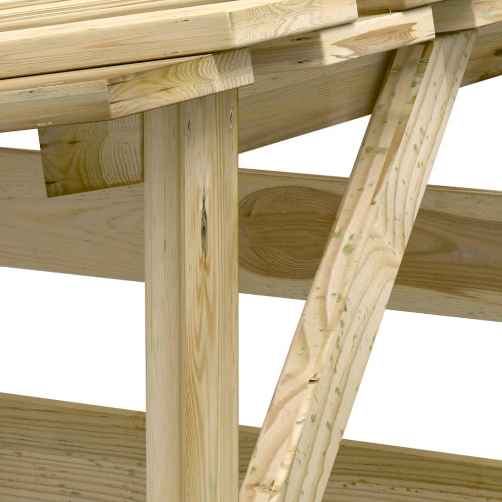 Arche de Jardin Pergola Bois Pin Imprégné Support Rosiers Entrée 200x40cm Gris - ComfortXL Outdoor Living - Image 6