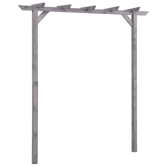 Arche de Jardin Pergola Bois Pin Imprégné Support Rosiers Entrée 200x40cm Gris - ComfortXL Outdoor Living - Image 1