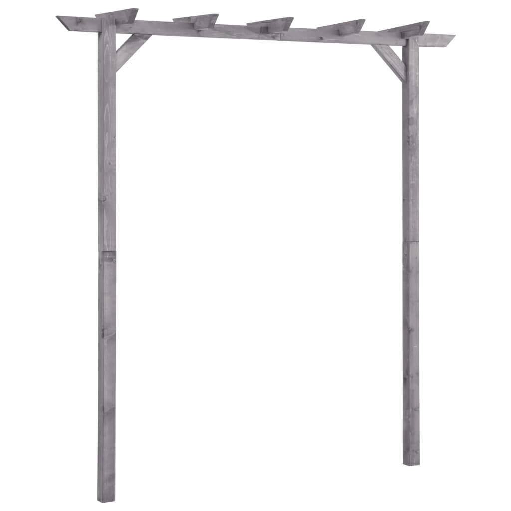 Arche de Jardin Pergola Bois Pin Imprégné Support Rosiers Entrée 200x40cm Gris - ComfortXL Outdoor Living - Image 1