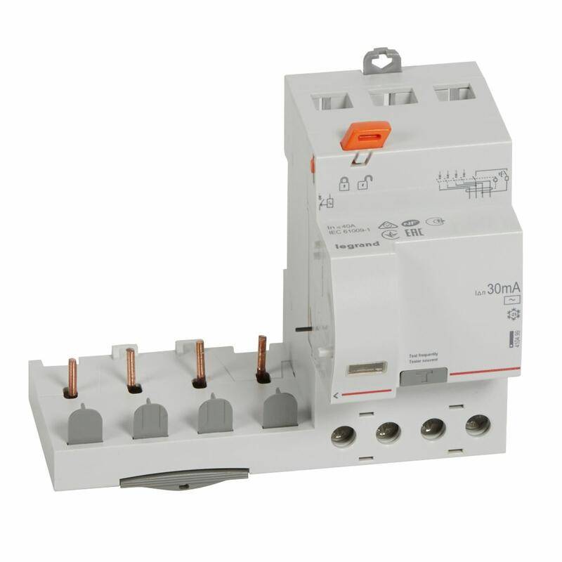 Legrand - Bloc différentiel adaptable à vis DX³ pour disjoncteur 1 module par pôle 4P 400V type AC 40A 30mA - LEGRAND - 410499