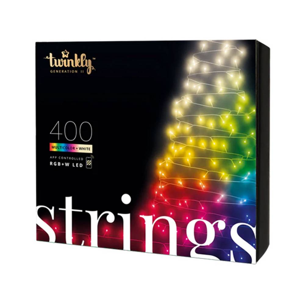 Strings Guirlande Lumineuse LED Contrôlée par Application avec 400 LED RVB + W- 32mètres. Fil Noir. Intérieur et Extérieur - Image 3