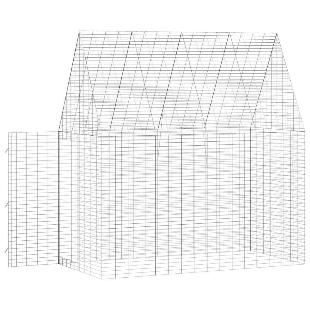Vidaxl - Cage pour lapins Argenté 200 x 100 x 210 cm Acier galvanisé vidaXL 42019241 - Image 7