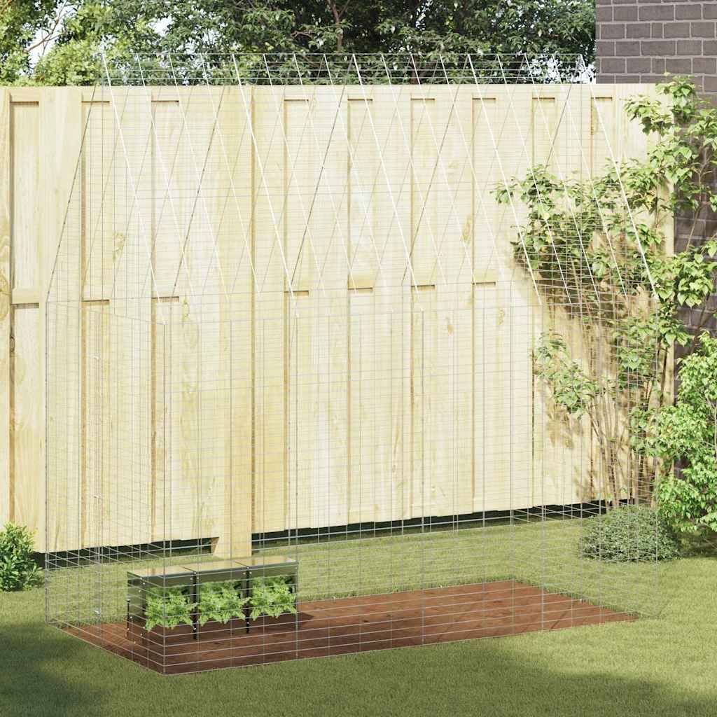 Vidaxl - Cage pour lapins Argenté 200 x 100 x 210 cm Acier galvanisé vidaXL 42019241 - Image 1