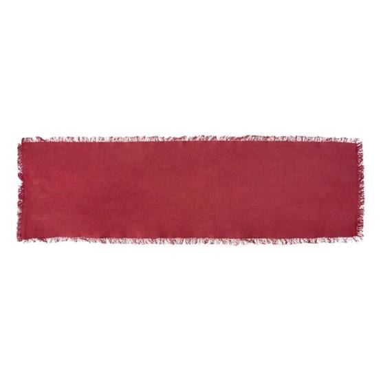 Chemin de Table "Maha" 38x140cm Rouge Grenat - Image 1