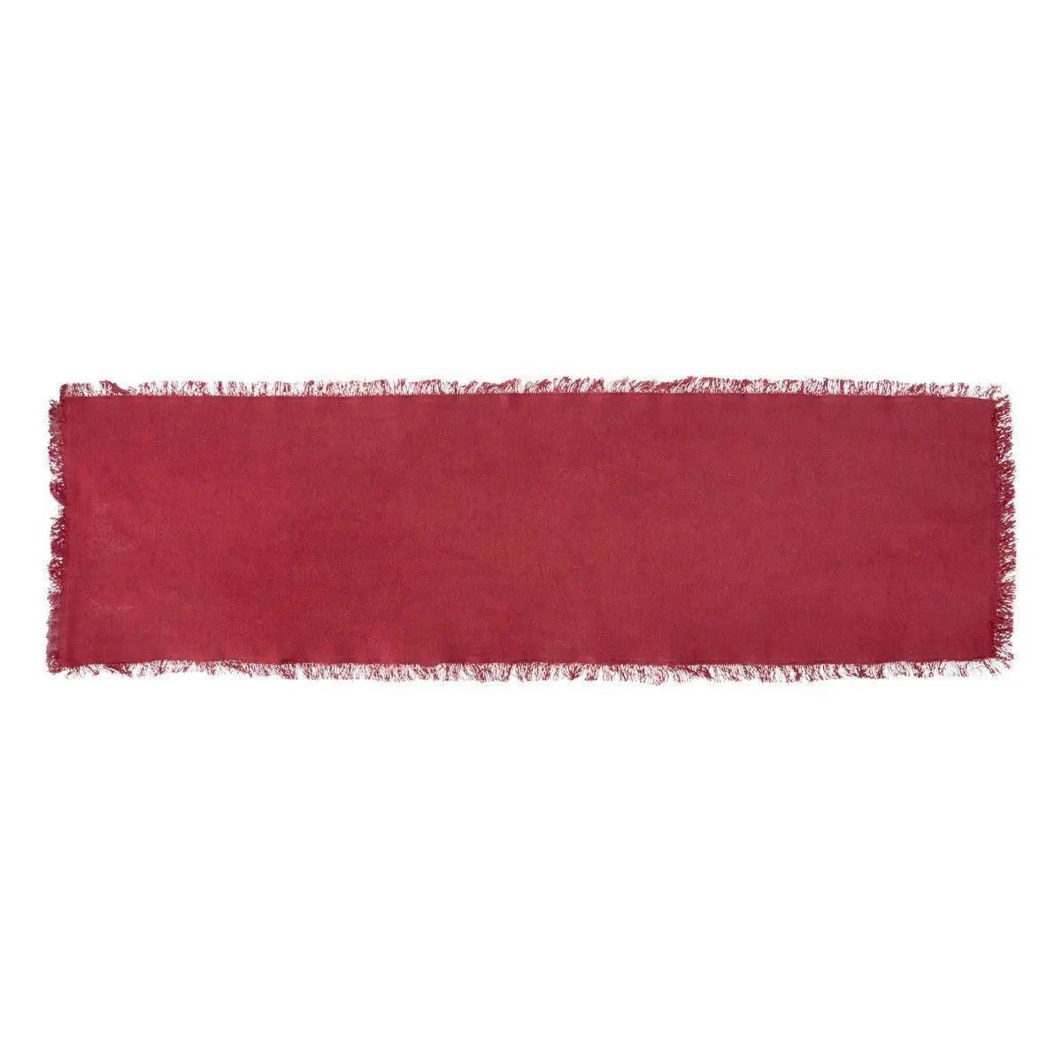Chemin de Table "Maha" 38x140cm Rouge Grenat - Image 1