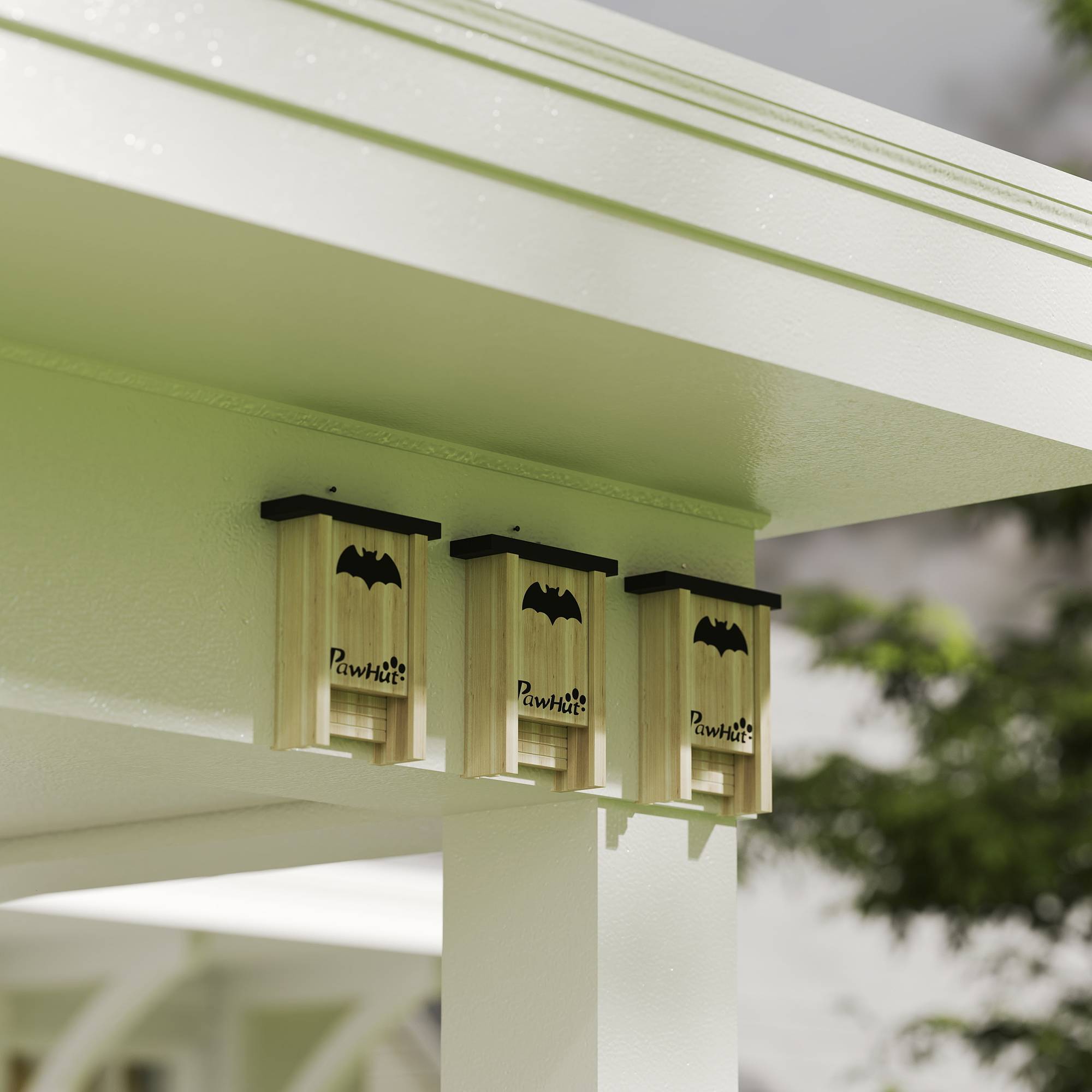 ComfortXL - Nichoir chauve-souris bois de sapin jardin abri extérieur lot de 3 bois naturel - ComfortXL Outdoor Living - Image 9