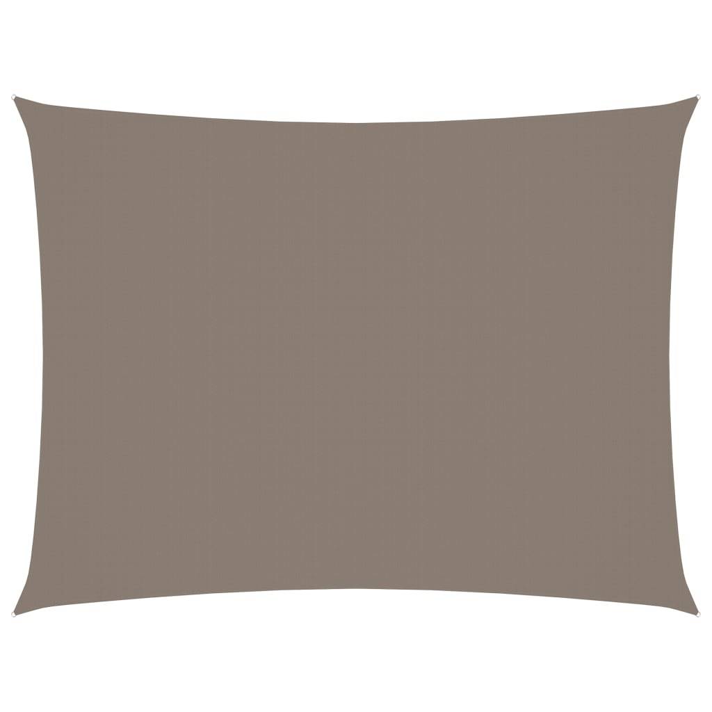Helloshop26 - Voile toile d'ombrage parasol tissu oxford rectangulaire 6 x 8 m taupe - Image 1