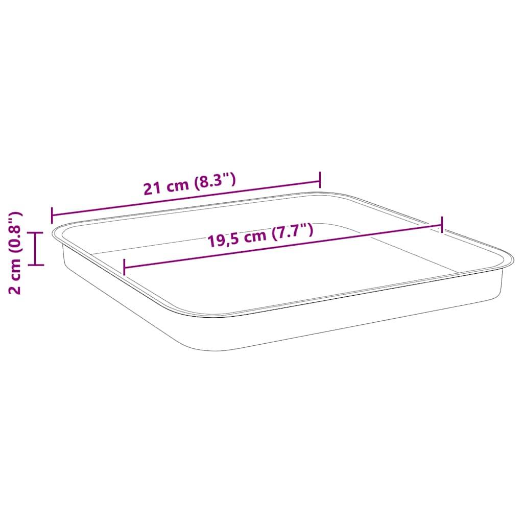 ComfortXL - Lot pots carrés plastique jardin terrasse drainage intégré 28x28x22cm rouge - ComfortXL Outdoor Living - Image 10