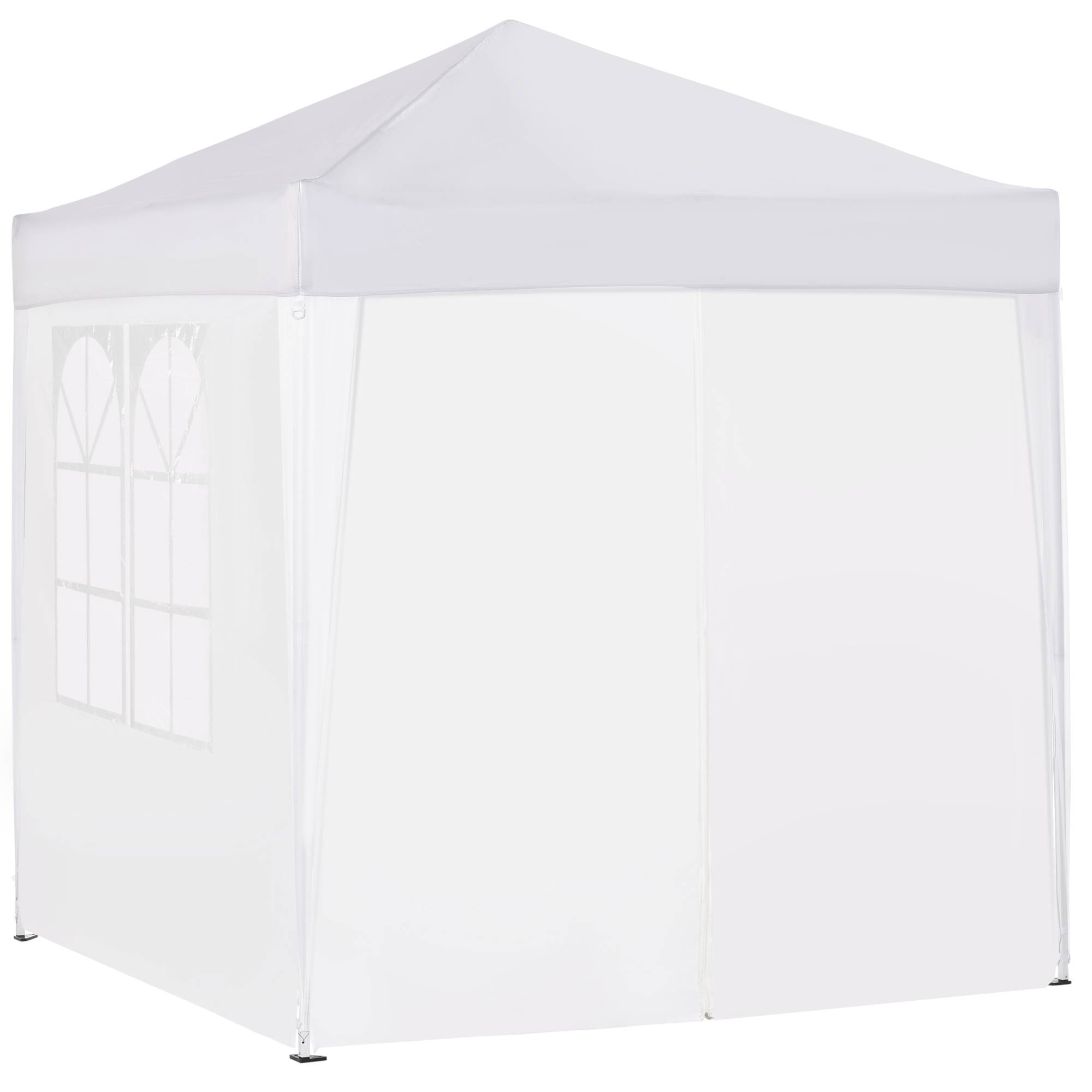 Tonnelle pliante acier tissu Oxford pour extérieur abri anti-UV 2x2m blanc - ComfortXL Outdoor Living - Image 2