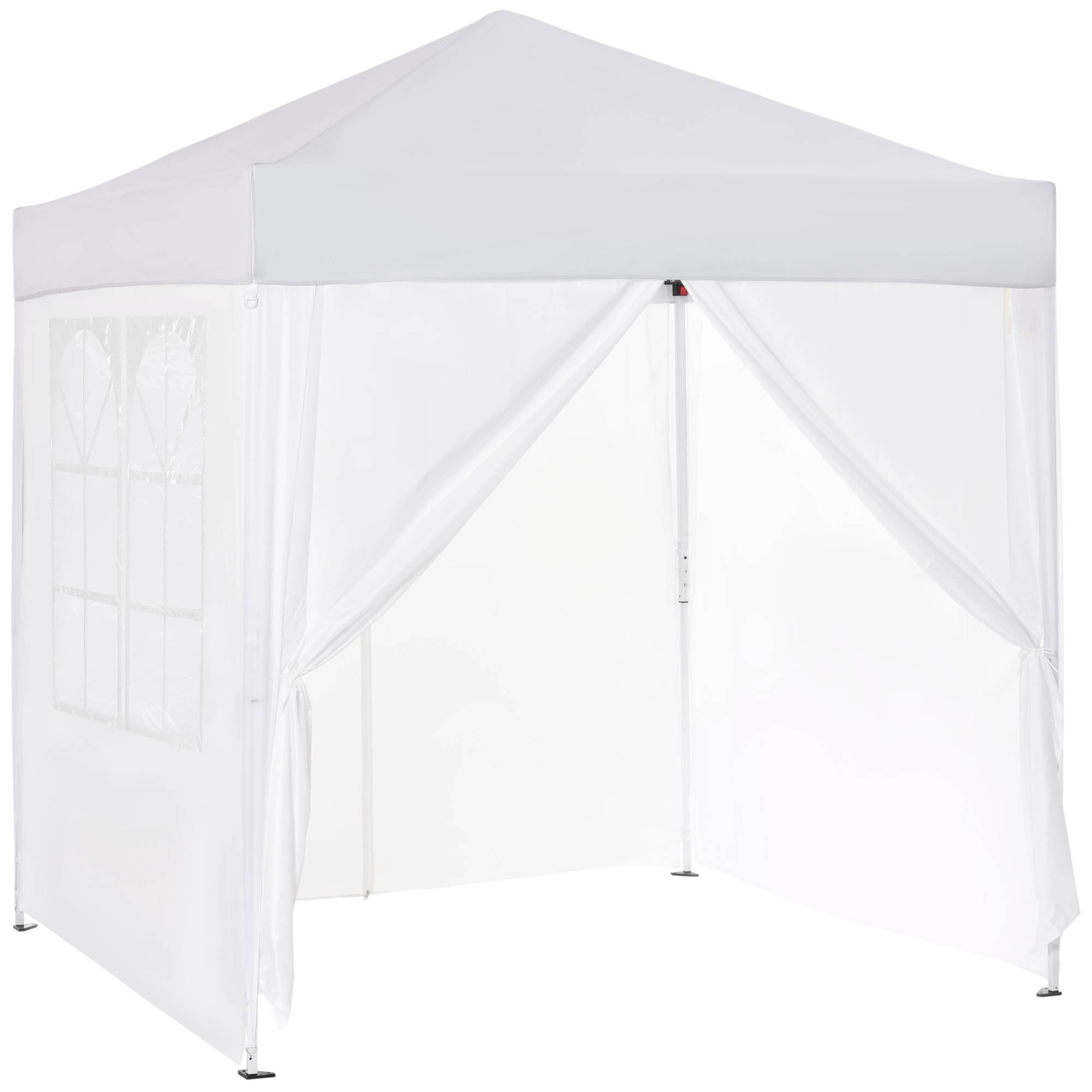 Tonnelle pliante acier tissu Oxford pour extérieur abri anti-UV 2x2m blanc - ComfortXL Outdoor Living - Image 1