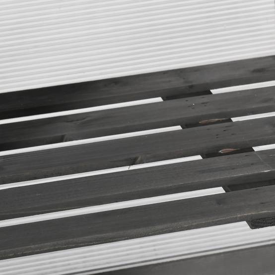Serre de jardin Bois et Polycarbonate Extérieur et Balcon Toit ouvrant 58x44x78cm Gris - ComfortXL Outdoor Living - Image 8