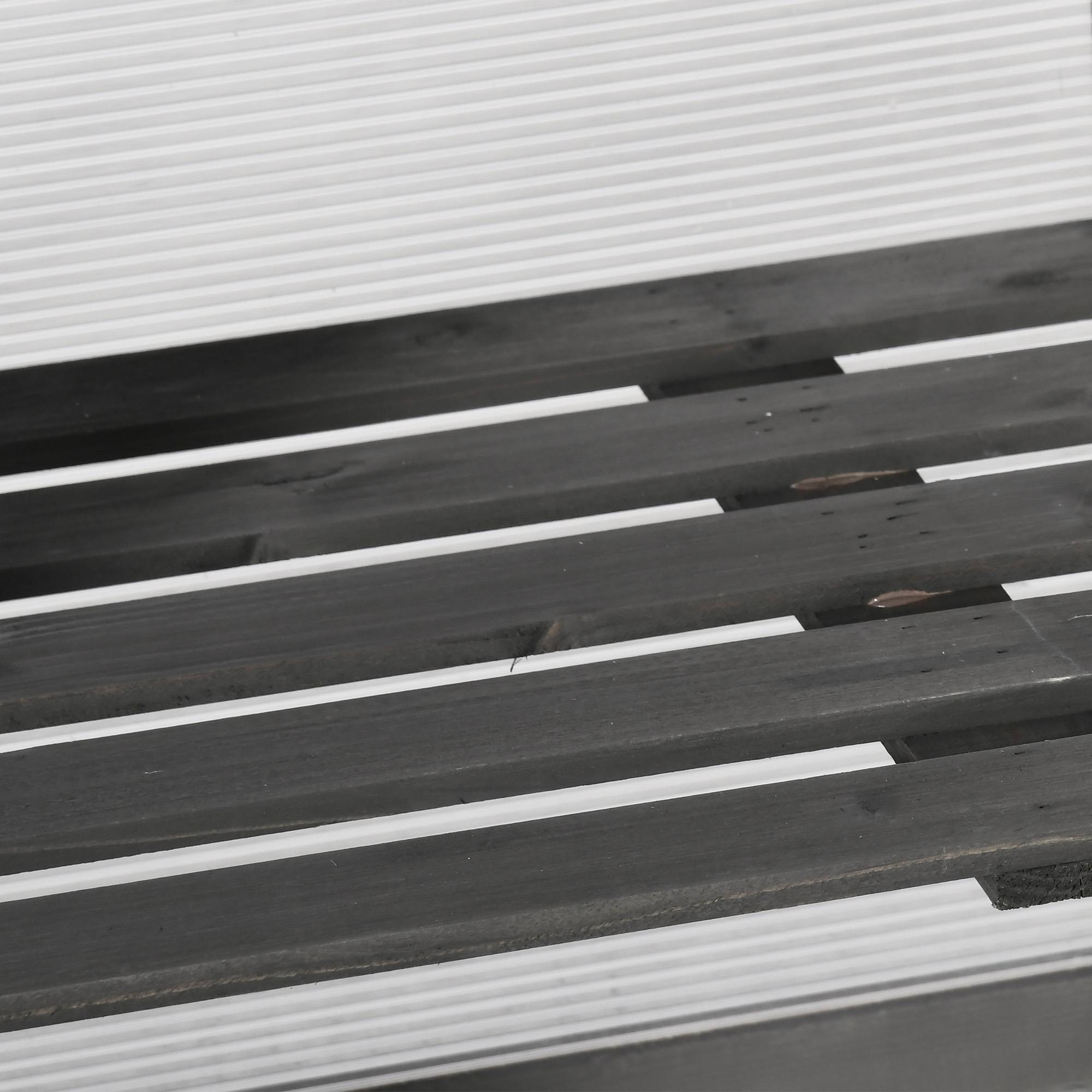 Serre de jardin Bois et Polycarbonate Extérieur et Balcon Toit ouvrant 58x44x78cm Gris - ComfortXL Outdoor Living - Image 8