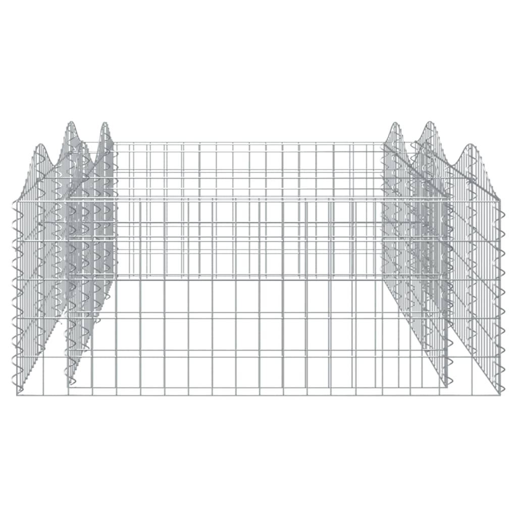 Vidaxl - Lit surélevé à gabions arqué 200x100x50 cm Fer galvanisé vidaXL 153550 - Image 5