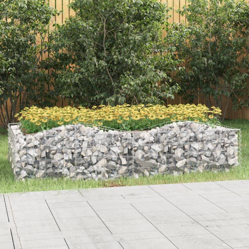 Vidaxl - Lit surélevé à gabions arqué 200x100x50 cm Fer galvanisé vidaXL 153550 - Image 1