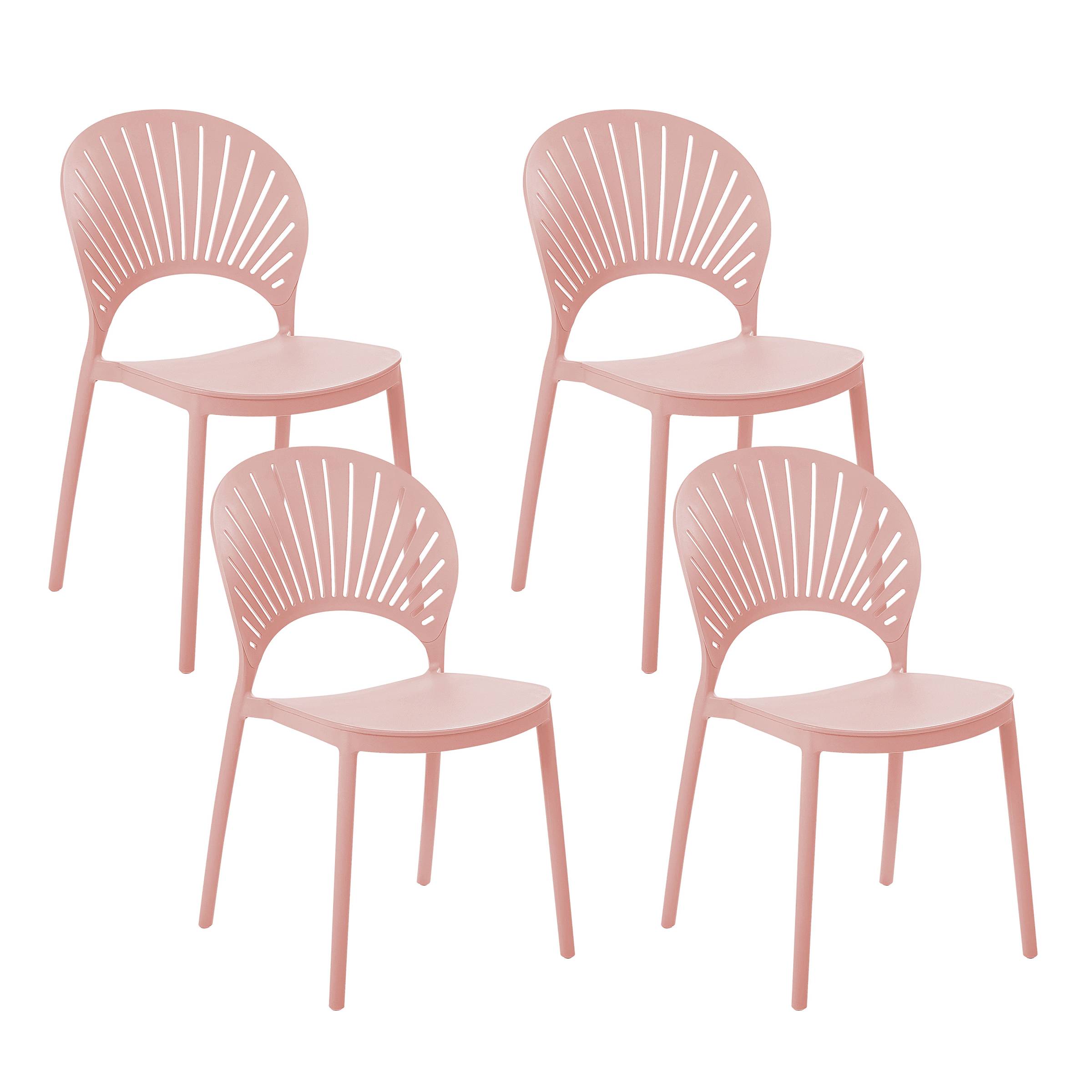 Beliani - Chaise de salle à manger Polypropylène Rose pastel OSTIA - 46x51x83- Beliani - Image 2