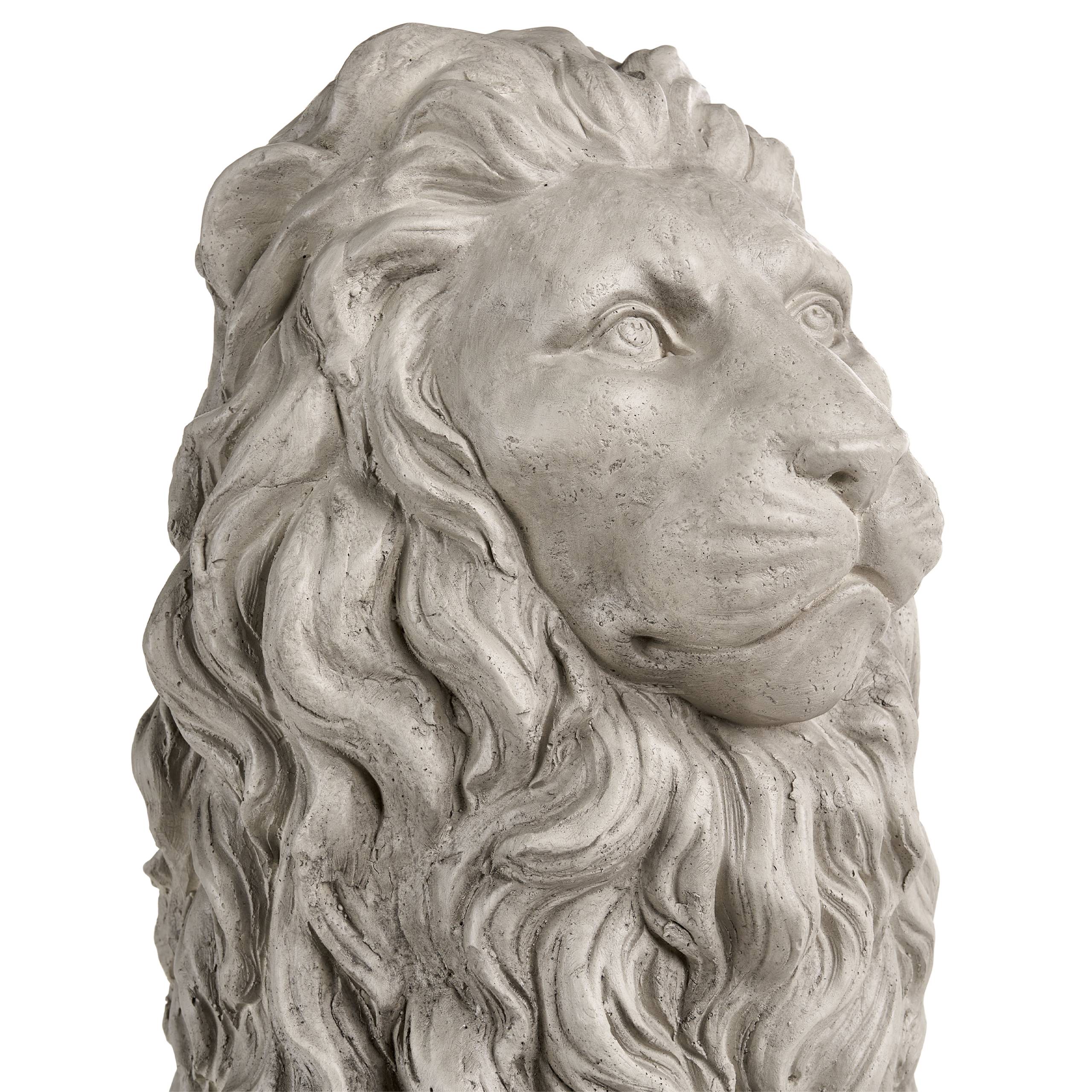 Beliani - Statue de jardin Oxyde de magnésium Gris clair LEONE - 34x40x70- Beliani - Image 6