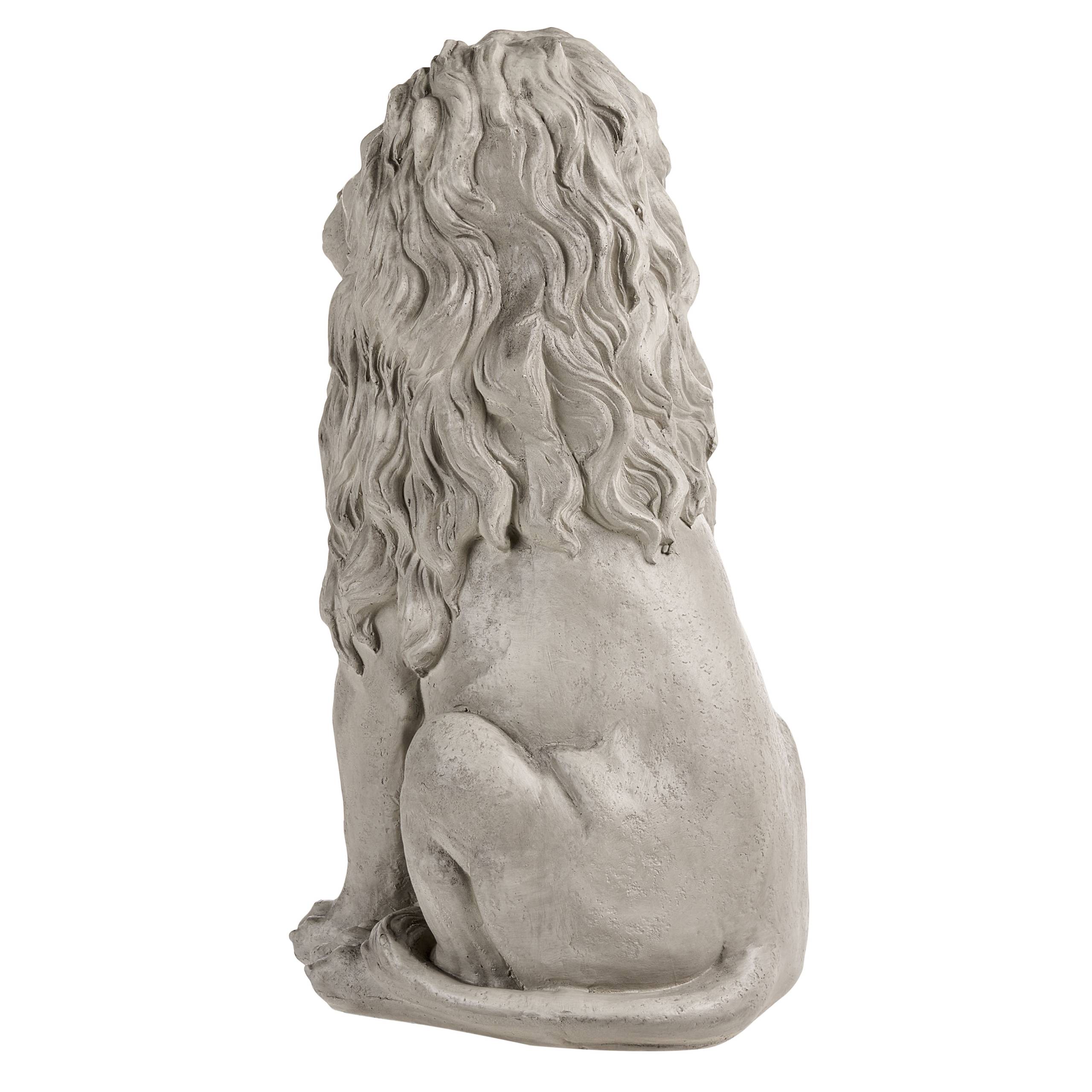 Beliani - Statue de jardin Oxyde de magnésium Gris clair LEONE - 34x40x70- Beliani - Image 5