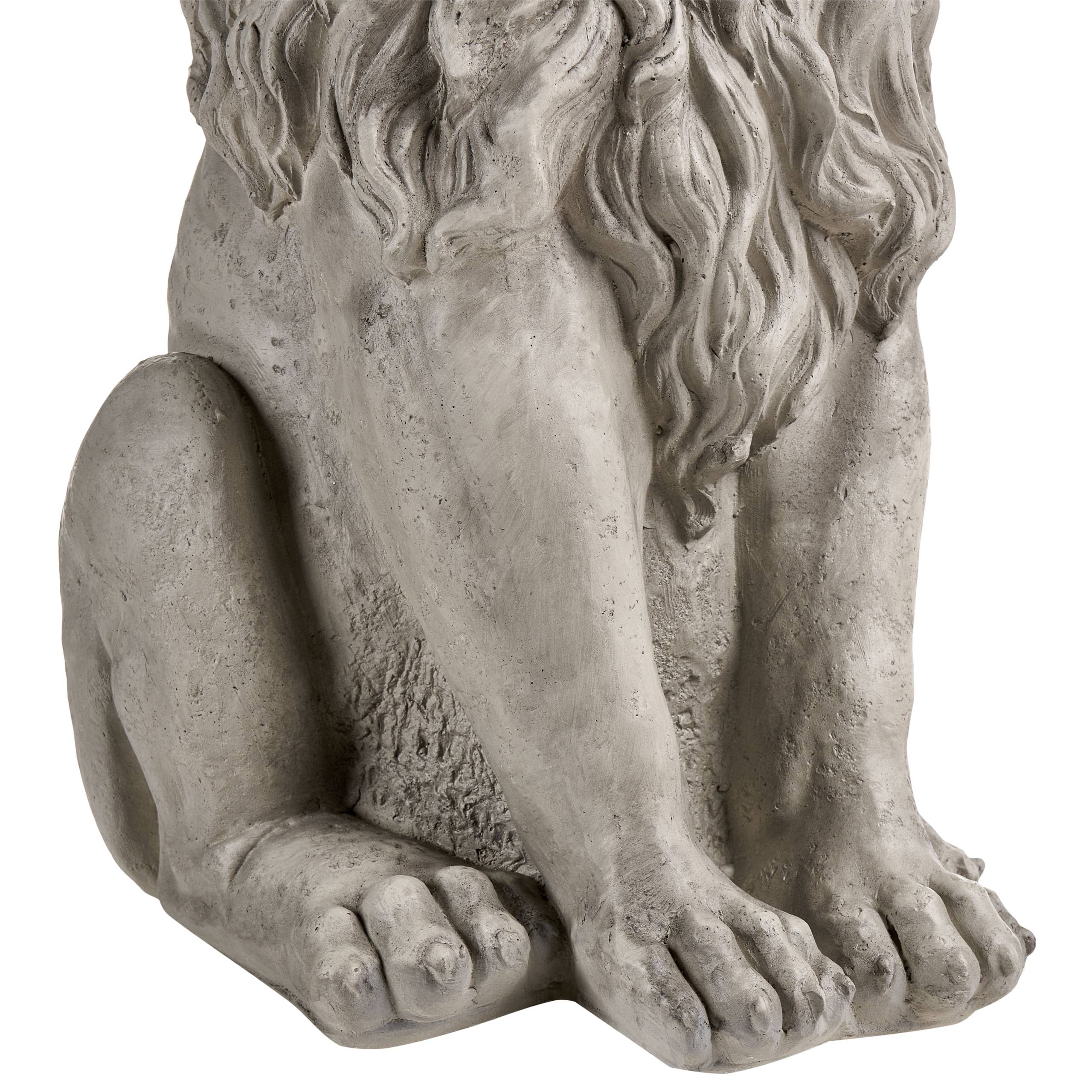 Beliani - Statue de jardin Oxyde de magnésium Gris clair LEONE - 34x40x70- Beliani - Image 7