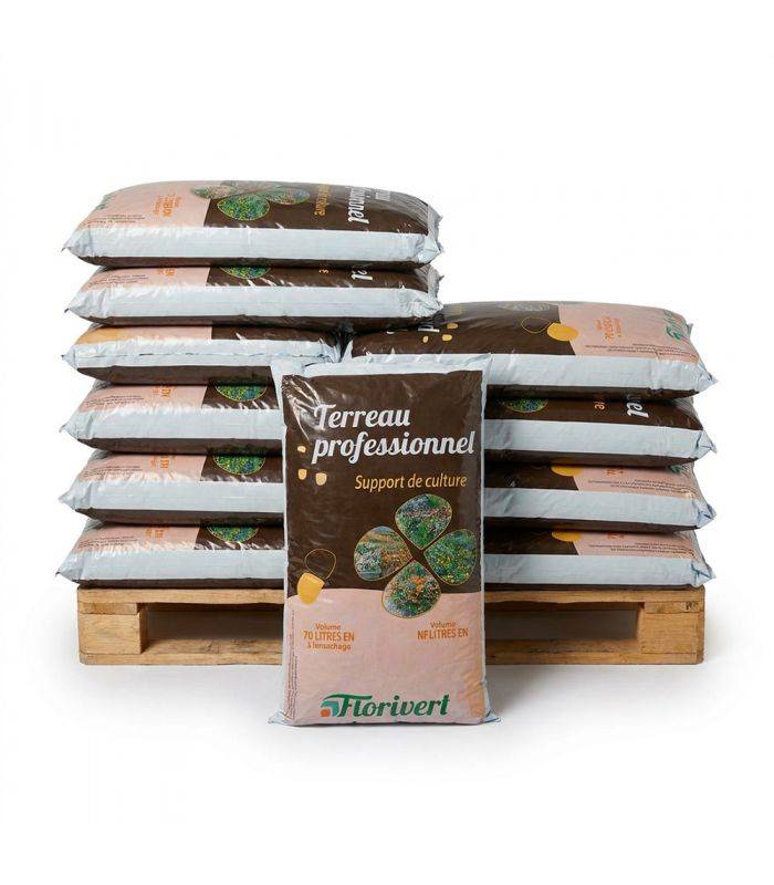 Florivert - Pack de 10 sacs de terreau français pour plantes vertes et fleurs Flori Horticole 70L NEG01644-10x70 - Image 2