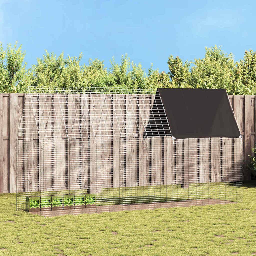 Vidaxl - Cage pour lapins Argenté 400 x 100 x 210 cm Acier galvanisé vidaXL 42019248 - Image 1