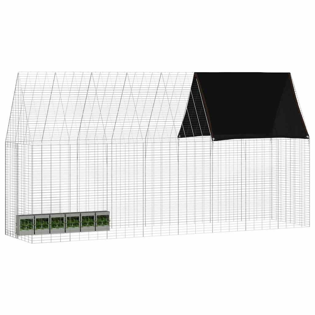 Vidaxl - Cage pour lapins Argenté 400 x 100 x 210 cm Acier galvanisé vidaXL 42019248 - Image 4
