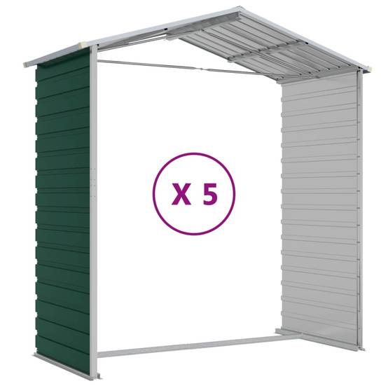 Vidaxl - Abri de jardin vert 191x470x198 cm acier galvanisé vidaXL 3188235 - Image 8
