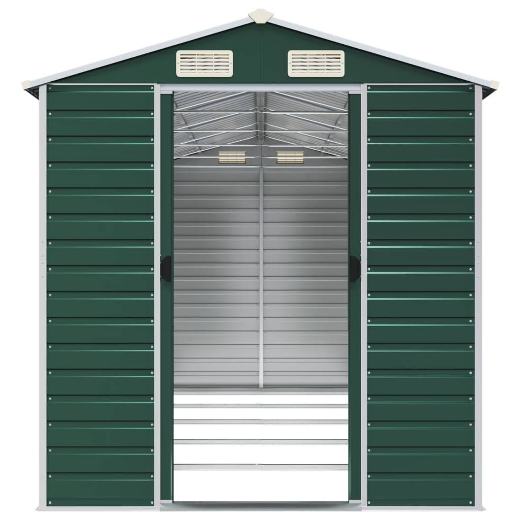 Vidaxl - Abri de jardin vert 191x470x198 cm acier galvanisé vidaXL 3188235 - Image 6
