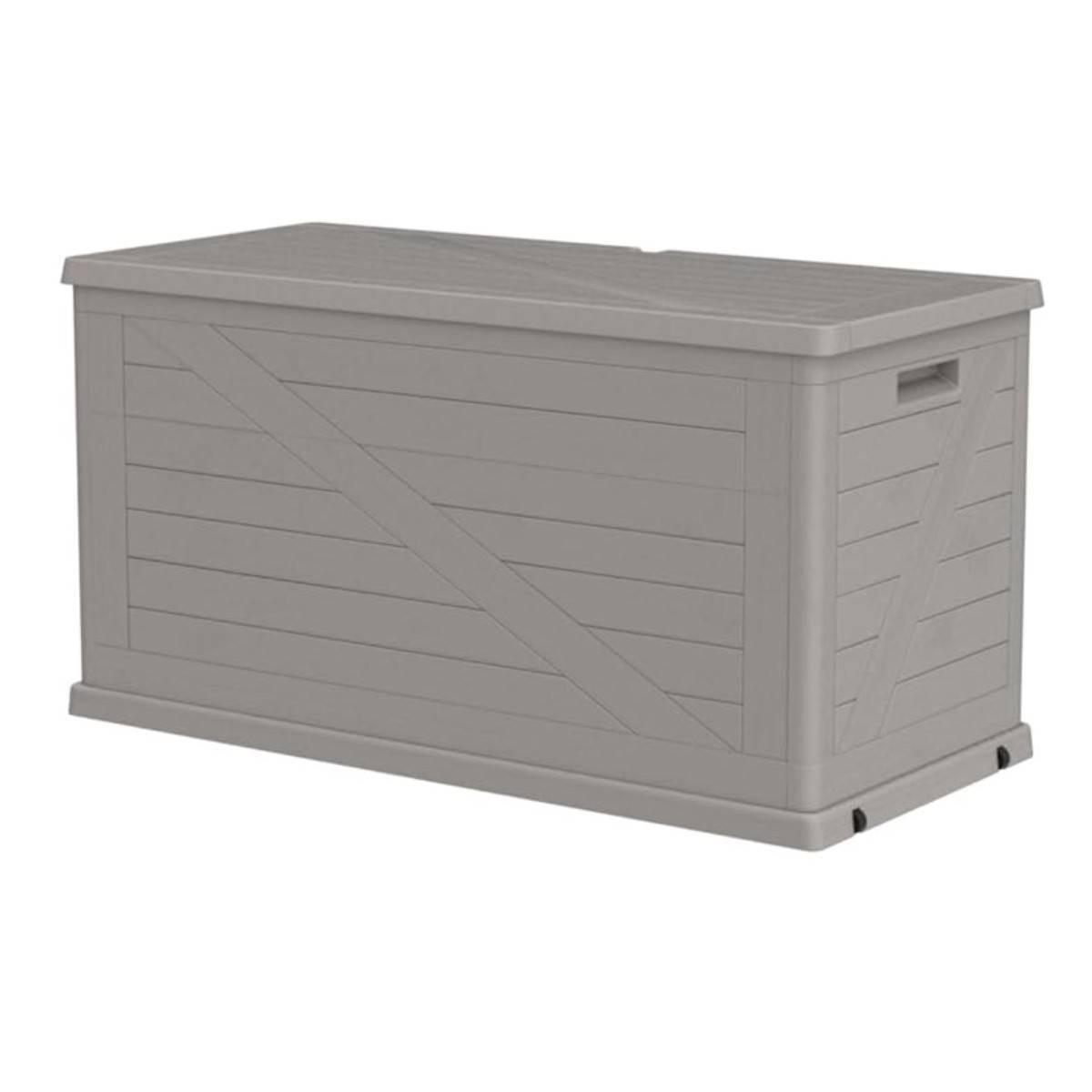 Coffre de rangement 420L 120x57x63 cm Effet bois Résine TOOMAX - Image 5