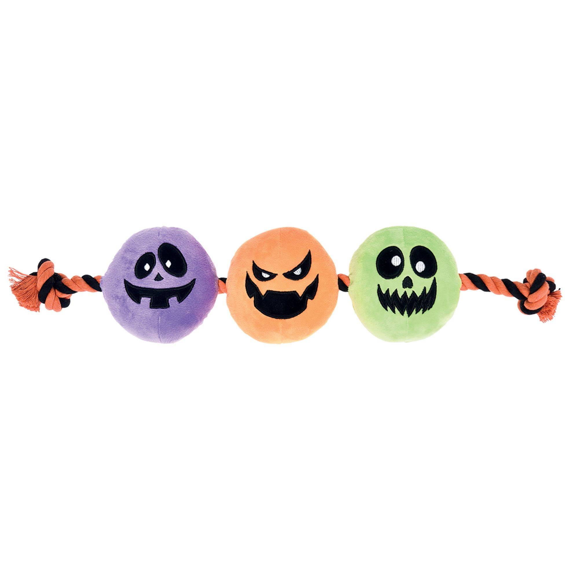 Peluche 3 monstres Halloween avec corde DOOGY