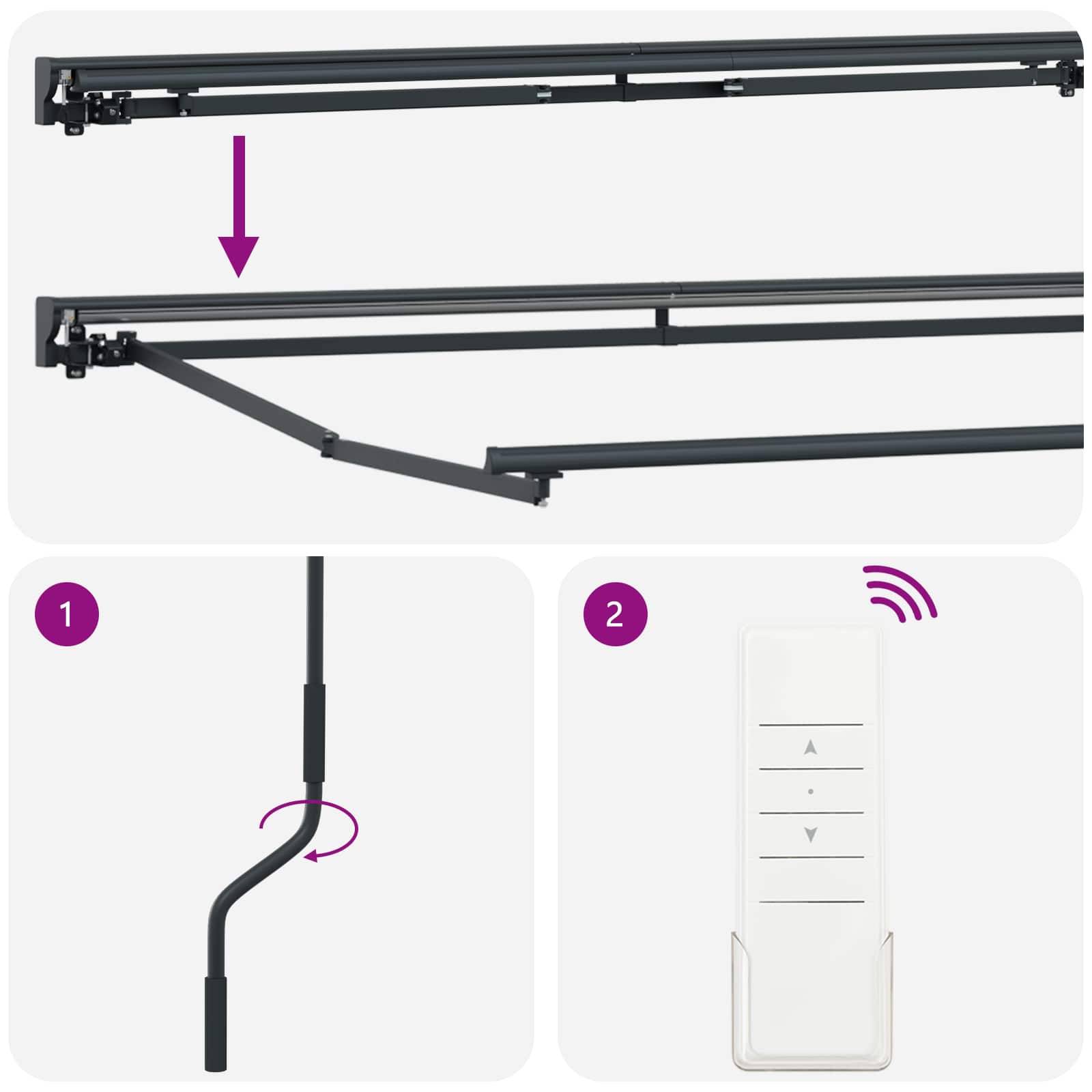 Vidaxl - Auvent rétractable électrique Rouge, Blanc, Anthracite vidaXL 3421227 - Image 9