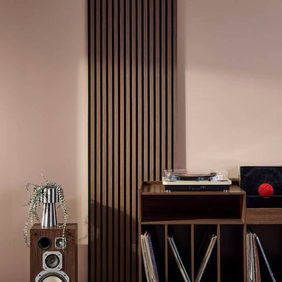 Set de 2 panneaux muraux acoustiques décoratifs en feutrine et MDF noyer 60x120cm - Kyoto | sweeek - Image 2