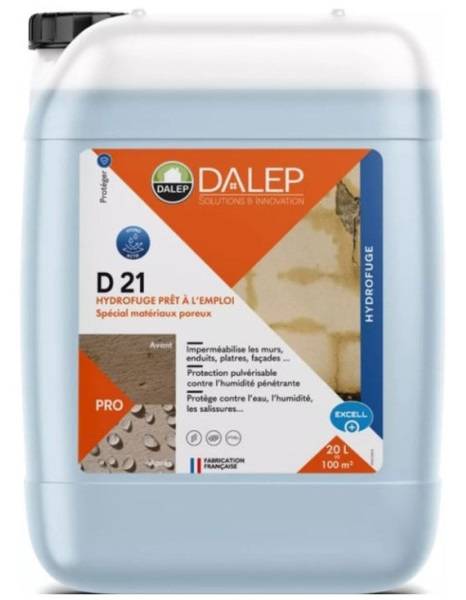 Dalep - Hydrofuge D 21 prêt à l'emploi bidon de 20l - DALEP - 102001806 - Image 1