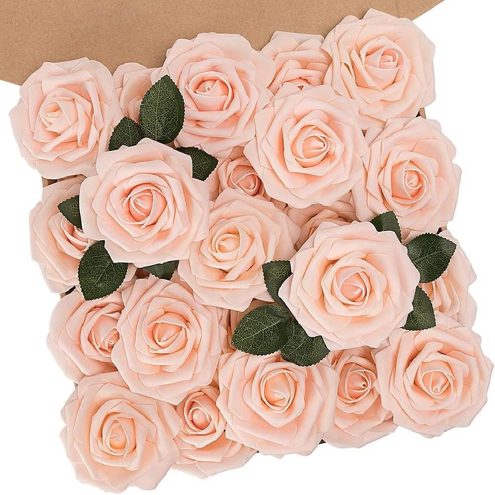 25PCS Fleurs Artificielles Roses Mousse -IntiMeg - Image 1