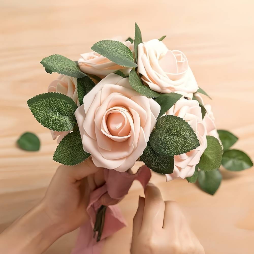 25PCS Fleurs Artificielles Roses Mousse  -IntiMeg - Image 5