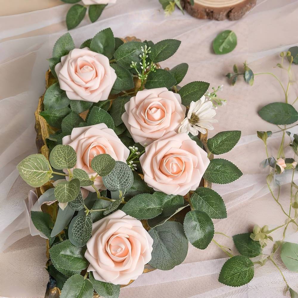 25PCS Fleurs Artificielles Roses Mousse  -IntiMeg - Image 4