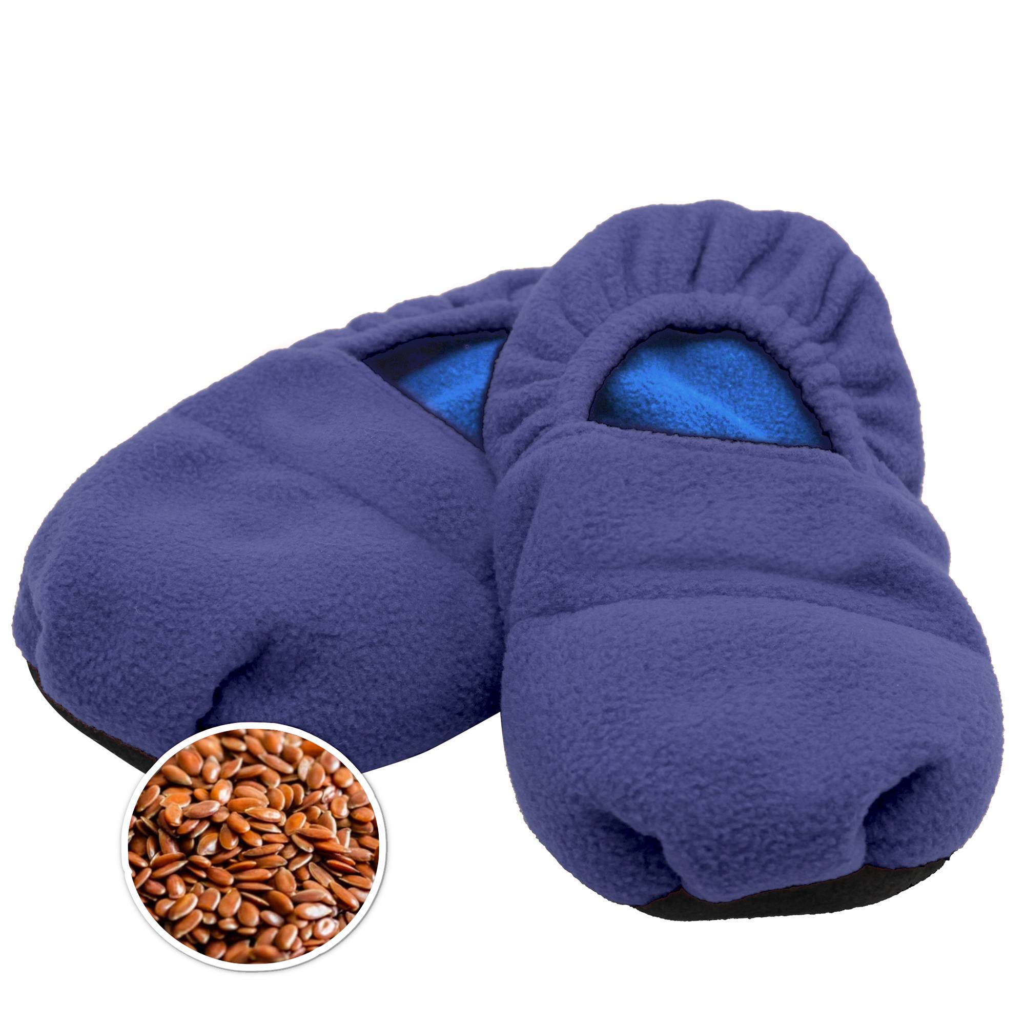 Fishtec - Chaussons Chauffants Micro-ondes à Graines de Lin - Chaleur Relaxante - Unisexes, Réutilisables et Lavables - Taille Unique 41 à 45 - Image 1