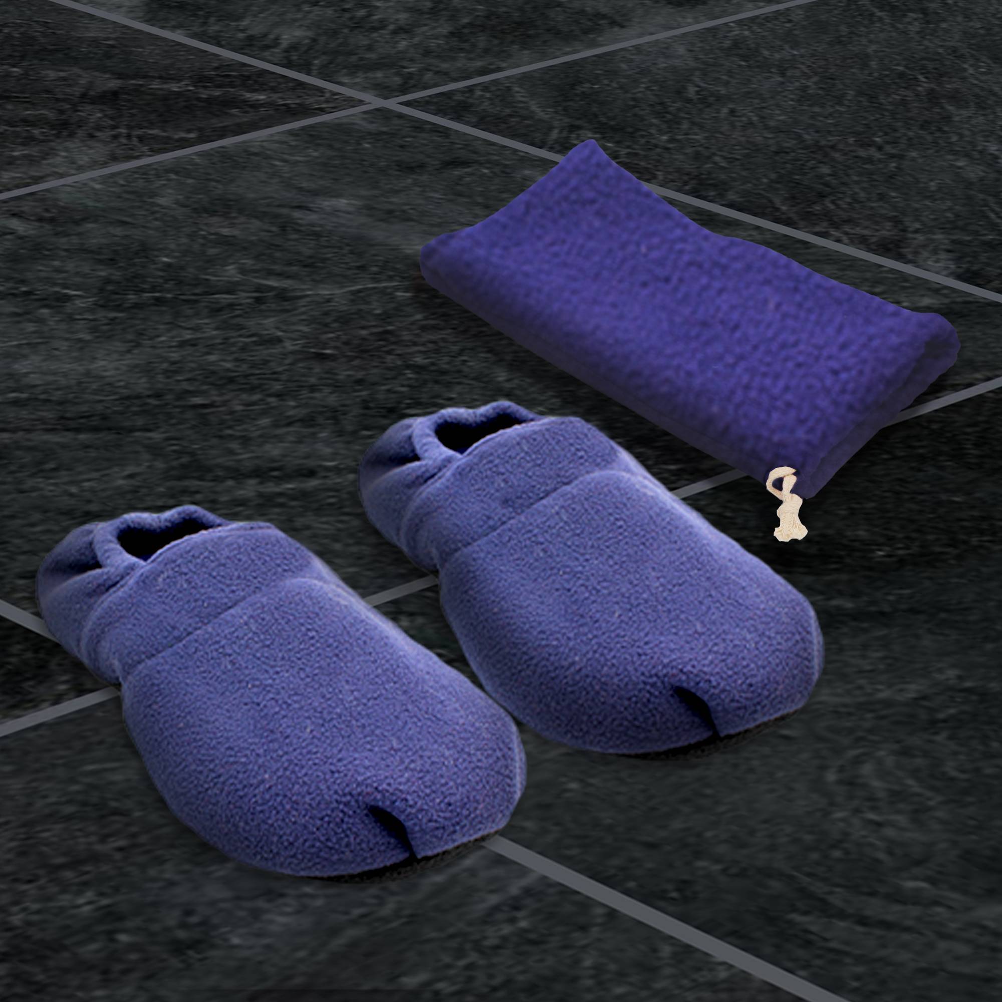 Fishtec - Chaussons Chauffants Micro-ondes à Graines de Lin - Chaleur Relaxante - Unisexes, Réutilisables et Lavables - Taille Unique 41 à 45 - Image 7