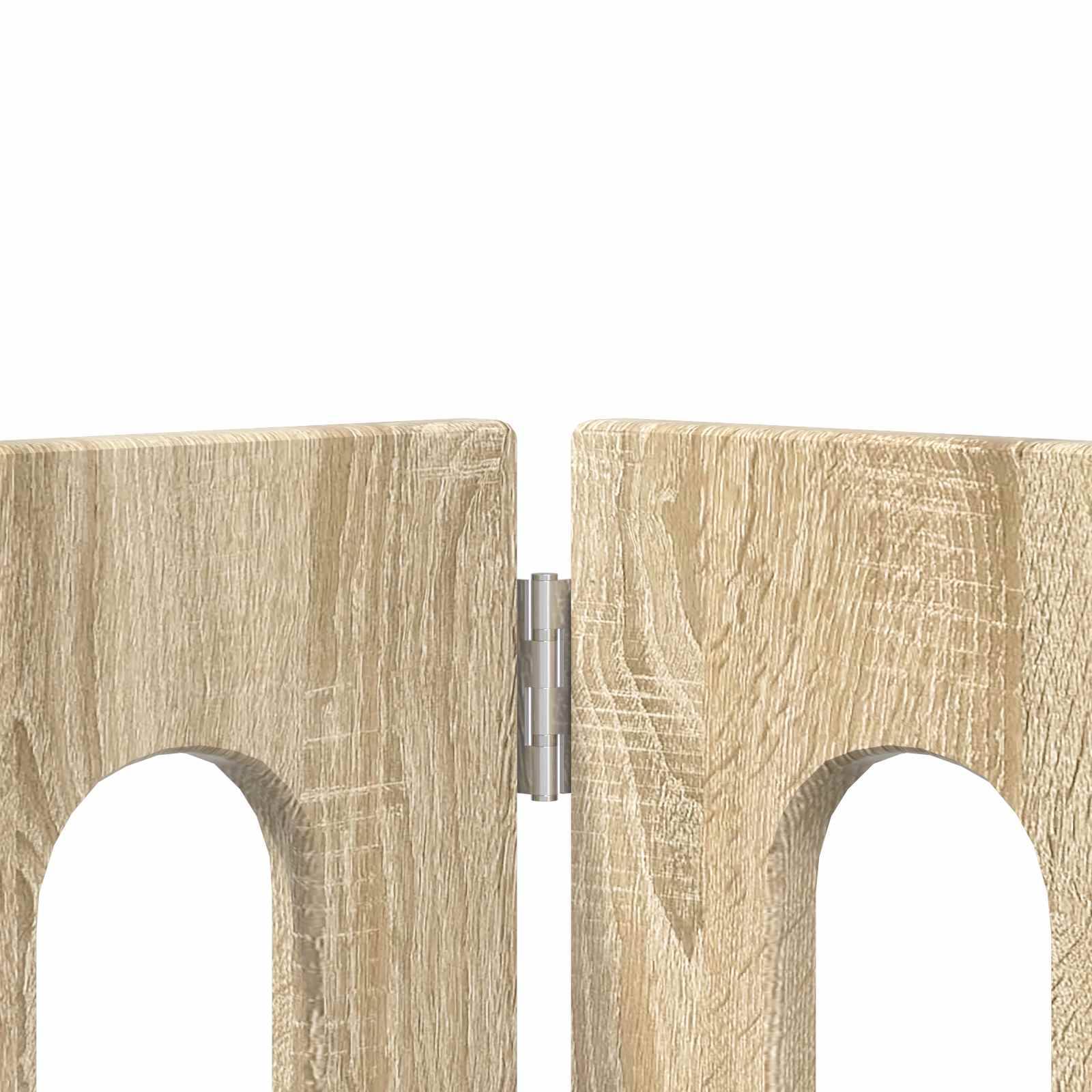 ComfortXL - Clôture pour animaux bois ingénierie intérieur barrière pliable chêne sonoma - ComfortXL Outdoor Living - Image 6