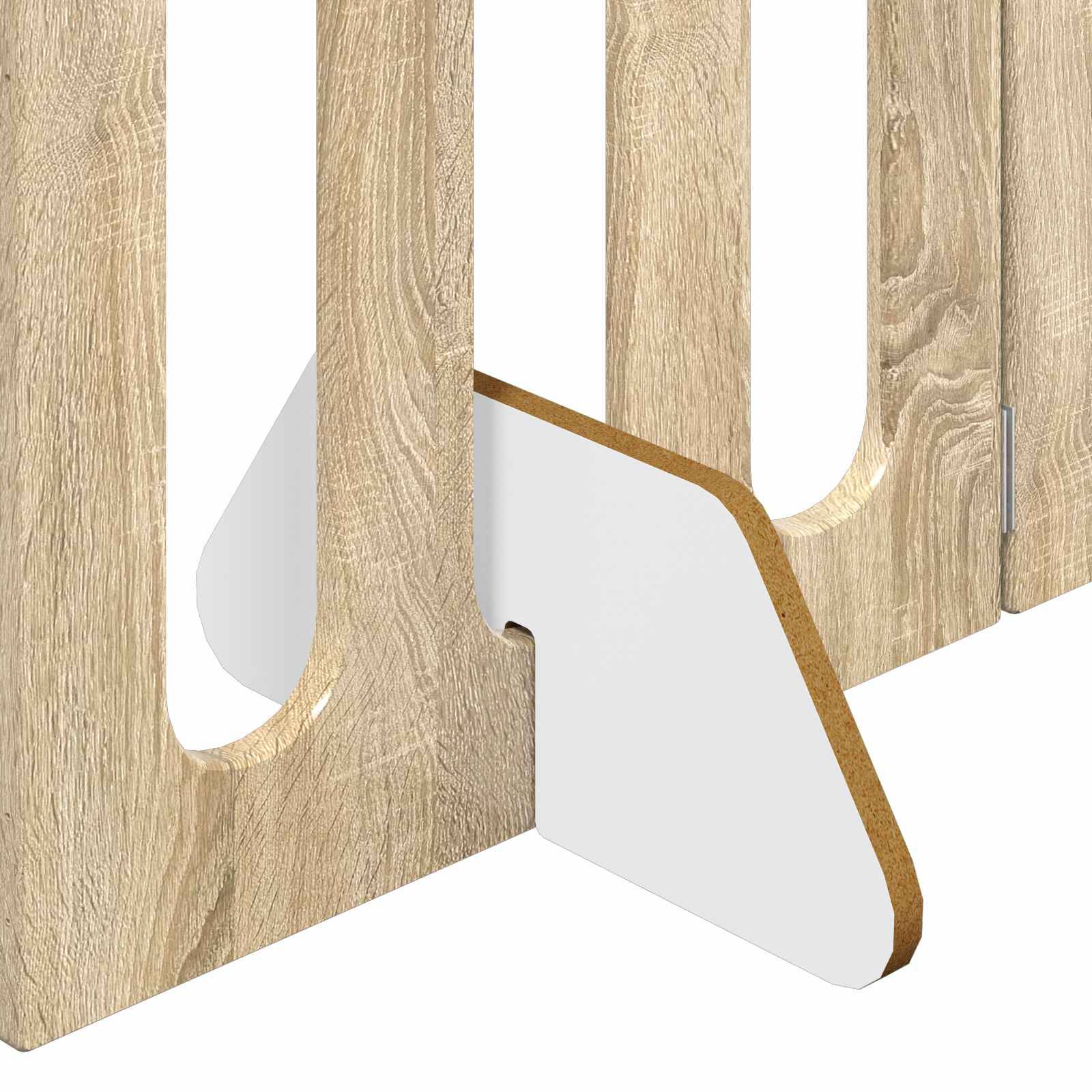 ComfortXL - Clôture pour animaux bois ingénierie intérieur barrière pliable chêne sonoma - ComfortXL Outdoor Living - Image 7