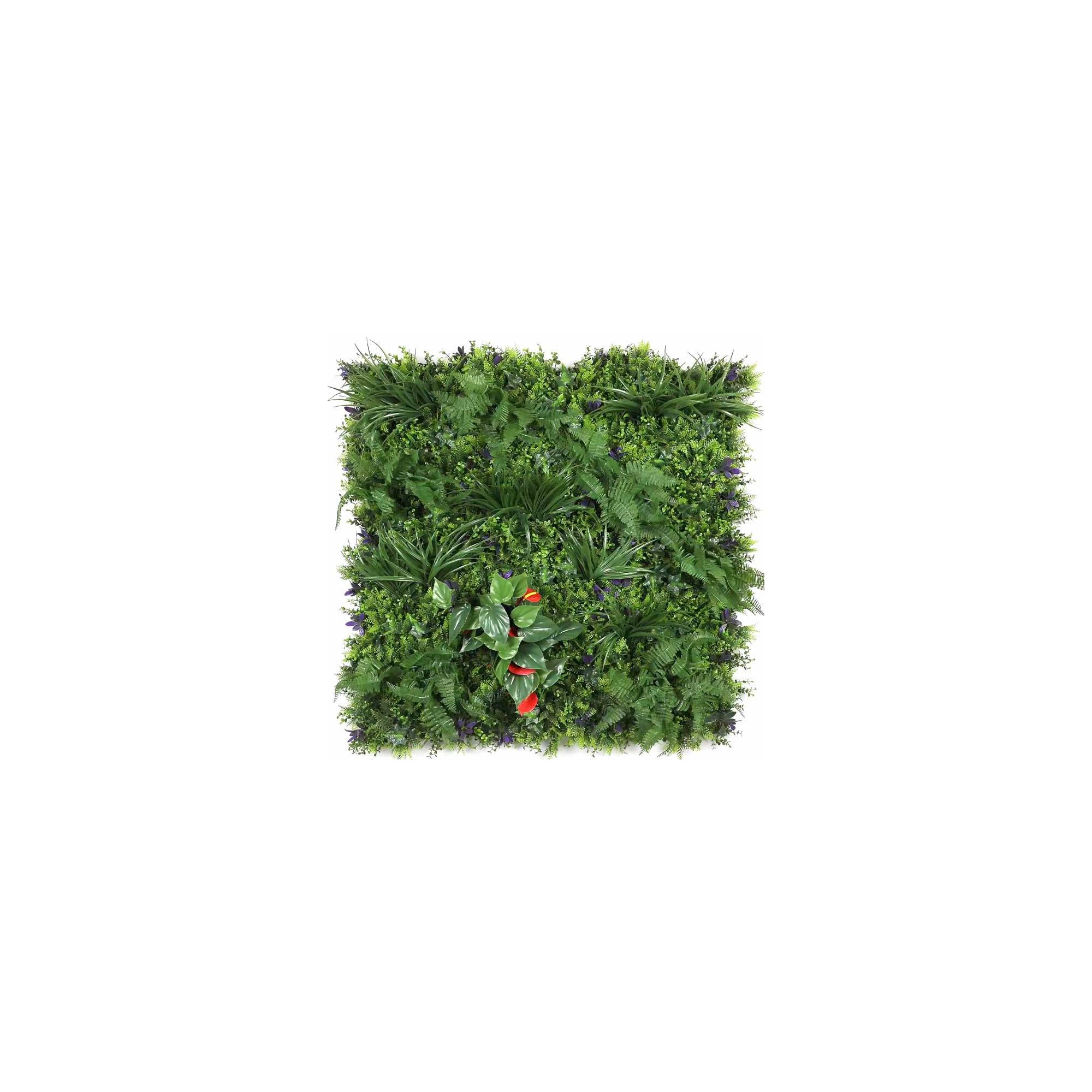 Sans Marque - Mur végétal artificiel - Modèle fleur rouge - Dimensions : 100 x 100 cm - Image 1